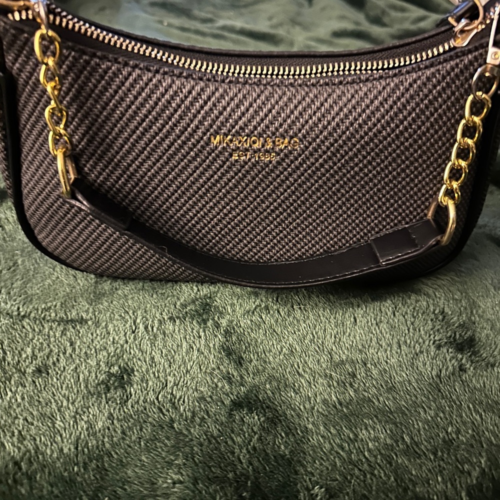 Black and Gold Shoulder Bag
